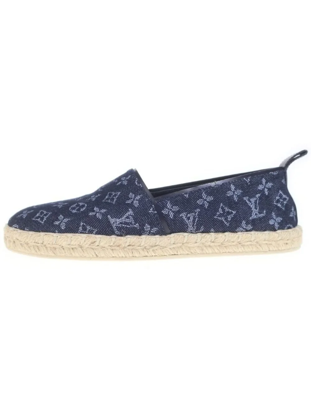 Louis Vuitton Monogram Denim Espadrilles Flat Shoes Indigo Blue